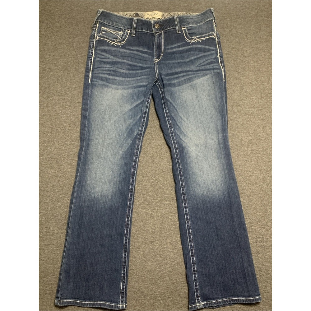 Ariat REAL Denim Real Mid Rise Boot Entwined Jeans - Size 18WR (37"Wx31"Inseam)